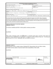 FDAzilla FDA 483 VHS Children's Hospital of Michigan, PET Site | 2019
