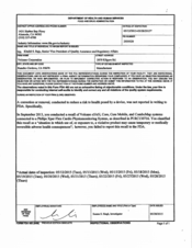 FDAzilla FDA 483 Volcano, Rancho Cordova | May 2015