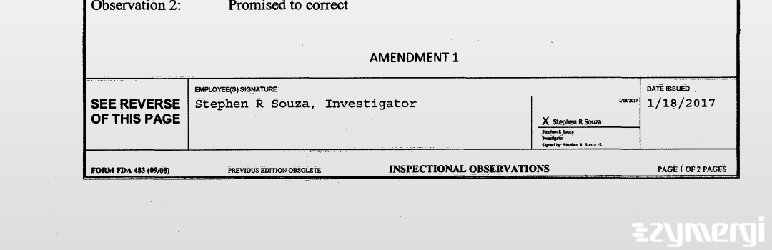 Stephen R. Souza FDA Investigator 