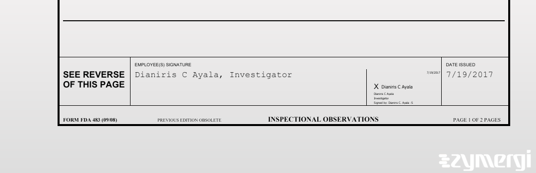 Dianiris C. Ayala FDA Investigator 