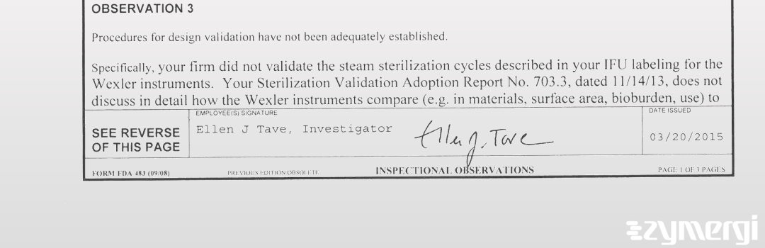 Ellen J. Tave FDA Investigator 