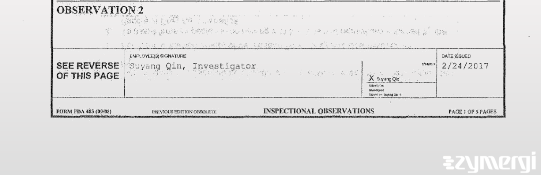 Suyang Qin FDA Investigator 