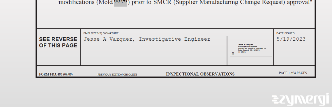 Jesse A. Vazquez FDA Investigator 