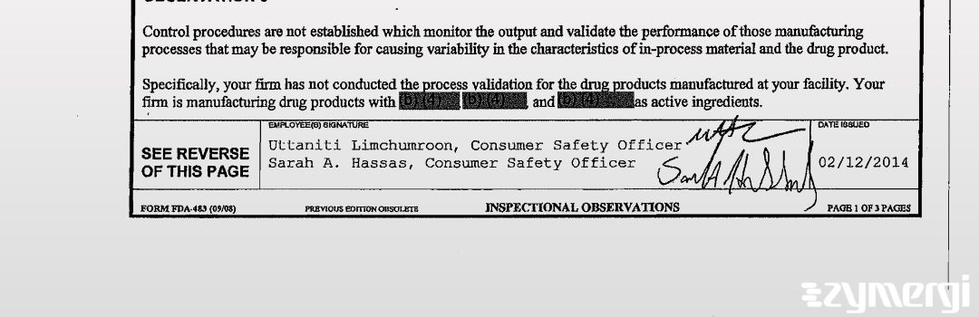 Uttaniti Limchumroon FDA Investigator Sarah A. Hassas FDA Investigator 