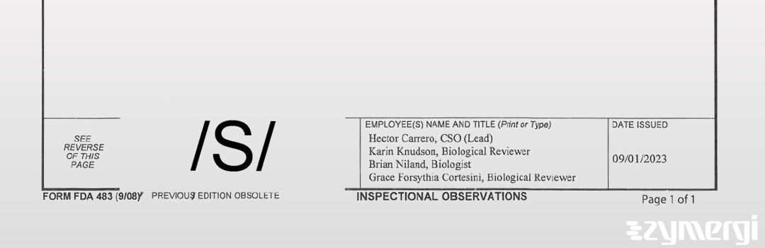 Hector A. Carrero FDA Investigator Grace I. Cortesini FDA Investigator 