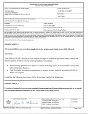 FDAzilla FDA 483 Xellia Pharmaceuticals USA, Bedford | December 2022