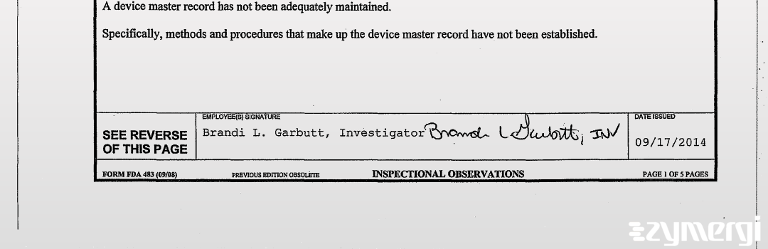 Brandi L. Garbutt FDA Investigator 