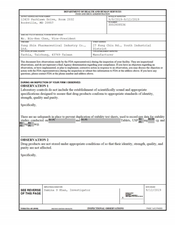 FDAzilla FDA 483 Yung Shin Pharmaceutical Industry, Tachia | Sep 2019