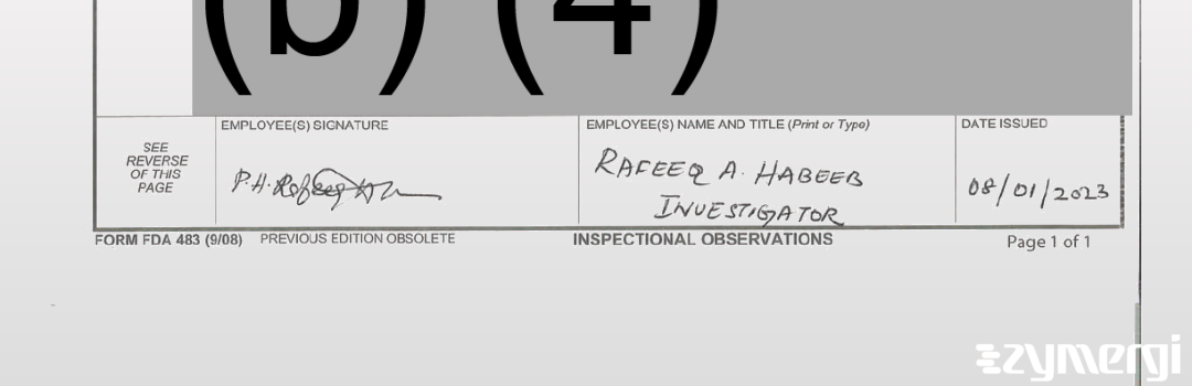 Rafeeq A. Habeeb FDA Investigator