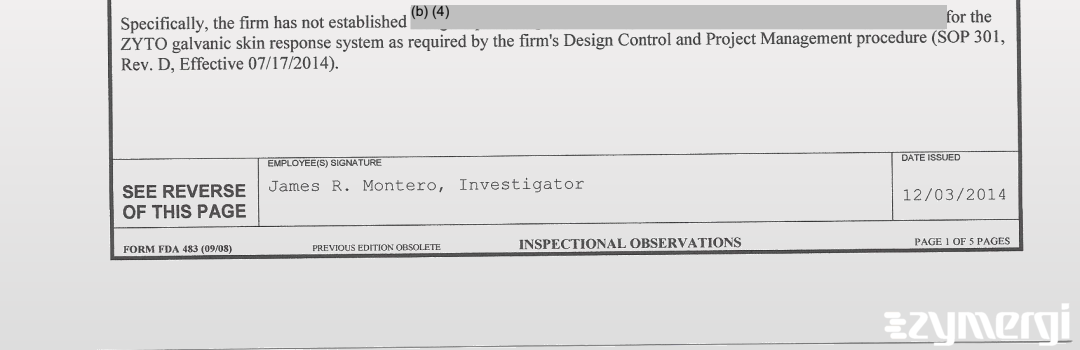 James R. Montero FDA Investigator 