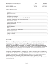 FDAzilla FDA EIR Abbott Nutrition, Sturgis | September 2018