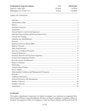FDAzilla FDA EIR Adam D. Cohen, MD, Philadelphia | January 2020