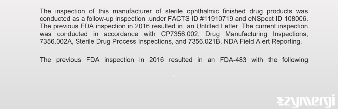 Stephen D. Brown FDA Investigator 