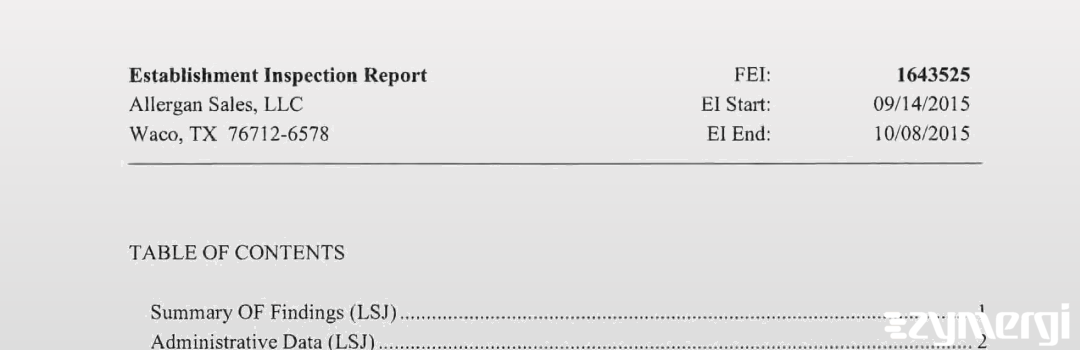 FDANews EIR Allergan Sales LLC Oct 8 2015 top