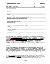 FDAzilla FDA EIR AmbioPharm, Beech Island | July 2017