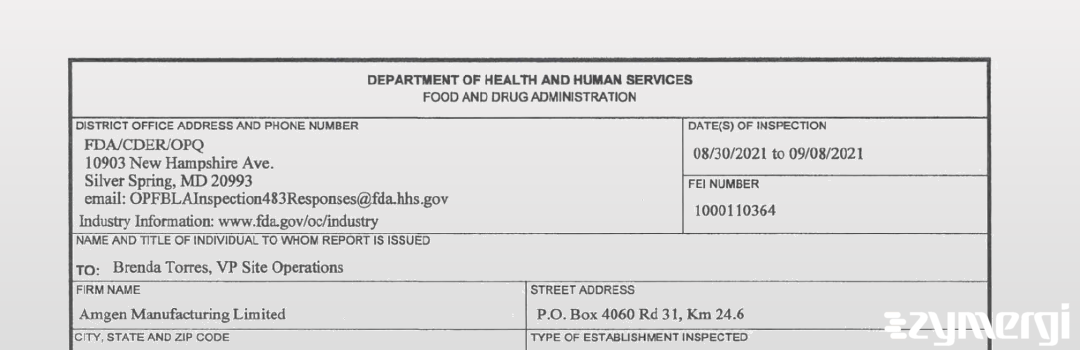 FDANews EIR Amgen Manufacturing Ltd Sep 8 2021 top