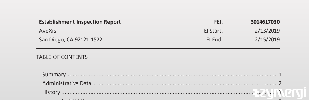 FDANews EIR AveXis Feb 15 2019 top