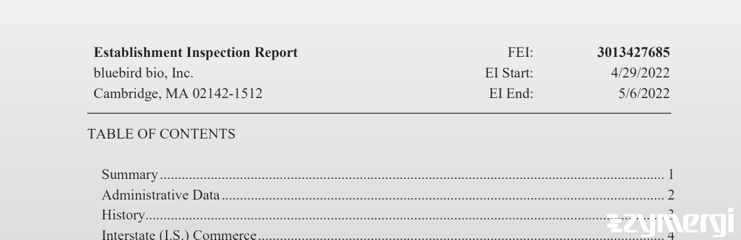 FDANews EIR bluebird bio, Inc. May 6 2022 top