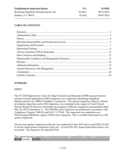 FDAzilla FDA EIR Boehringer Ingelheim Pharmaceuticals, Danbury | 2010