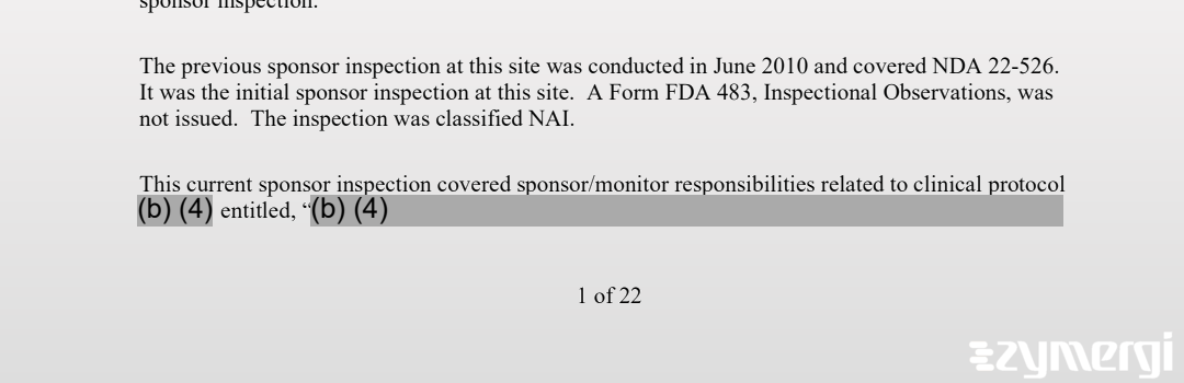 M. P. Murphy FDA Investigator Michelle M. Noe FDA Investigator Murphy, M. P FDA Investigator 