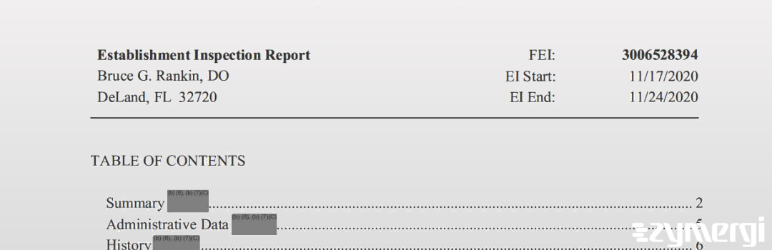 FDANews EIR Bruce G. Rankin, DO Nov 24 2020 top