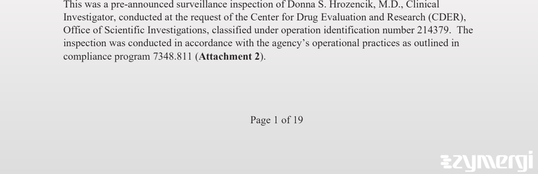 Dina A. Tallman FDA Investigator Andrace Deyampert FDA Investigator 