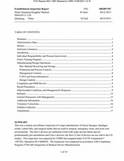 FDAzilla FDA EIR Hubei Qianjiang Kingphar Medical Material | Apr 2013