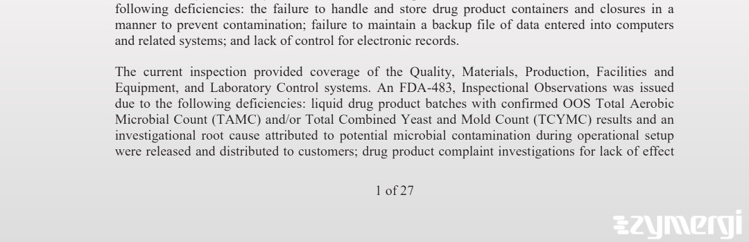 Guerlain Ulysse FDA Investigator