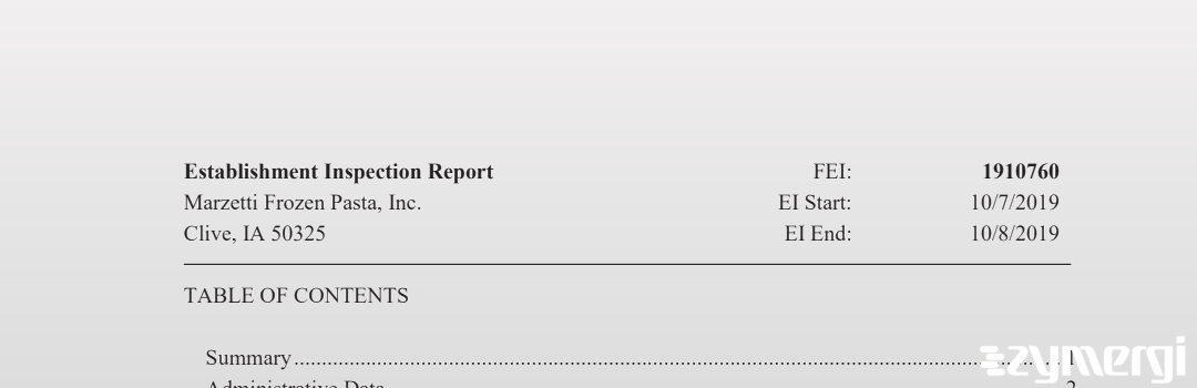 FDANews EIR Marzetti Frozen Pasta, Inc. Oct 8 2019 top