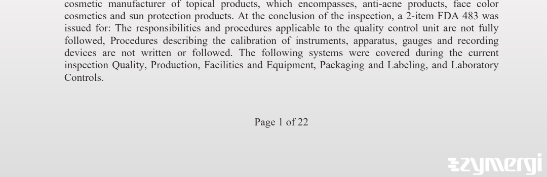 Vivin George FDA Investigator Juliana M. Badalucco FDA Investigator Sayyem H. Akbar FDA Investigator 