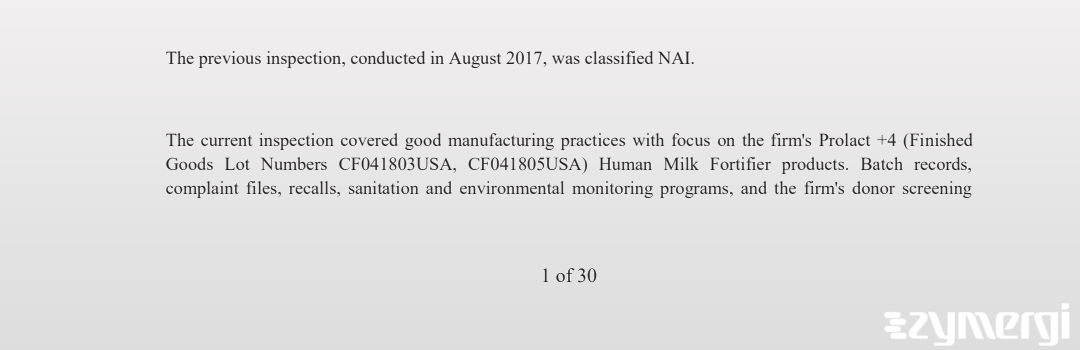 Elizabeth P. Mayer FDA Investigator Greg K. Keshishyan FDA Investigator Michael D. Kawalek FDA Investigator Sandra M. Tallent FDA Investigator