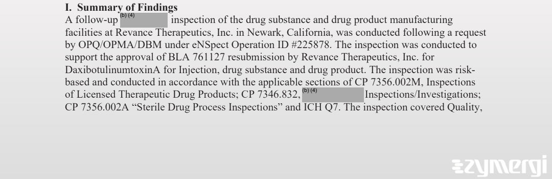 Virginia A. Carroll FDA Investigator Patricia F. Hughes Troost FDA Investigator Sarah A. Johnson FDA Investigator Hughes Troost, Patricia F FDA Investigator 