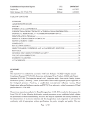 FDAzilla FDA EIR Seqirus, Holly Springs | June 2022