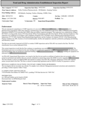 FDAzilla FDA EIR Xellia (Taizhou) Pharmaceuticals, Taizhou | April 2018